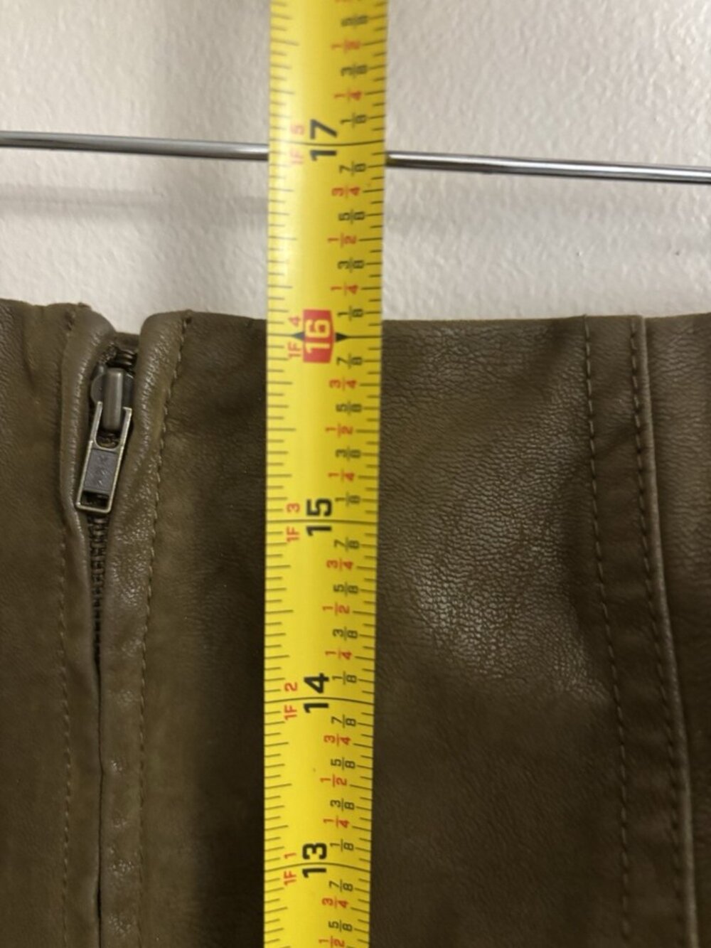 Free People Modern Femme Vegan Faux Suede Mini Skirt Cedar Brown Sz 4 - Picture 5 of 10